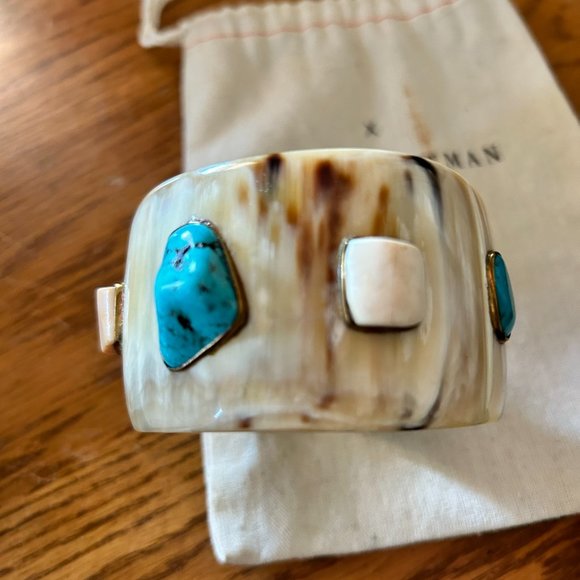 Ashely Pittman Multi-Stone Horn Bangle - Picture 3 of 6